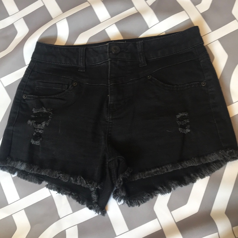 Black Jean Shorts